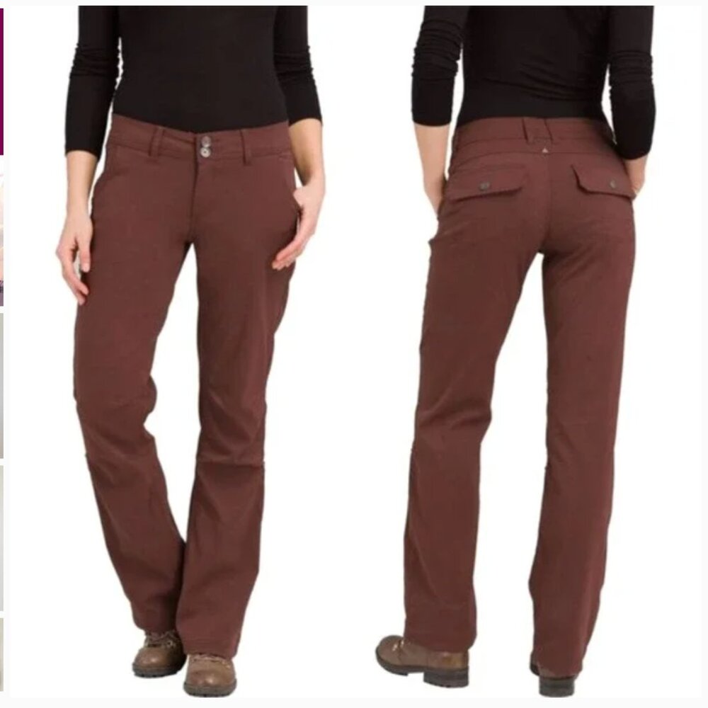 Prana Halle Pant Women's 8 Cocoa Brown Maroon Color Outdoor Hiking